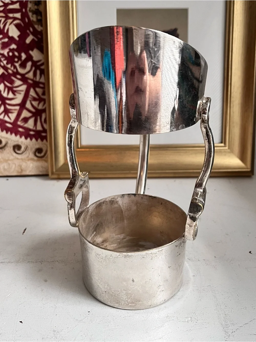 Vintage silver plated equestrian Horse bit wine bottle holder